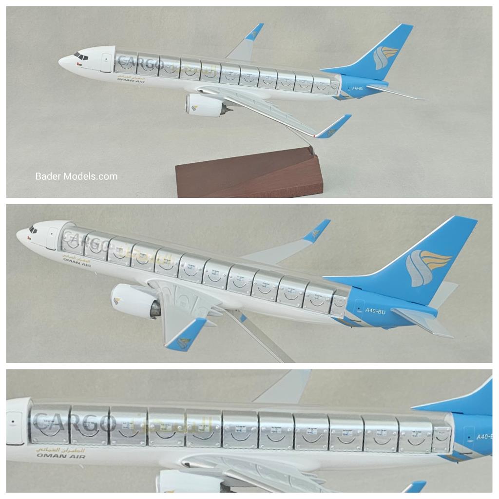 Oman Cargo - B737-800C - (1:72) - 180° Clear Top